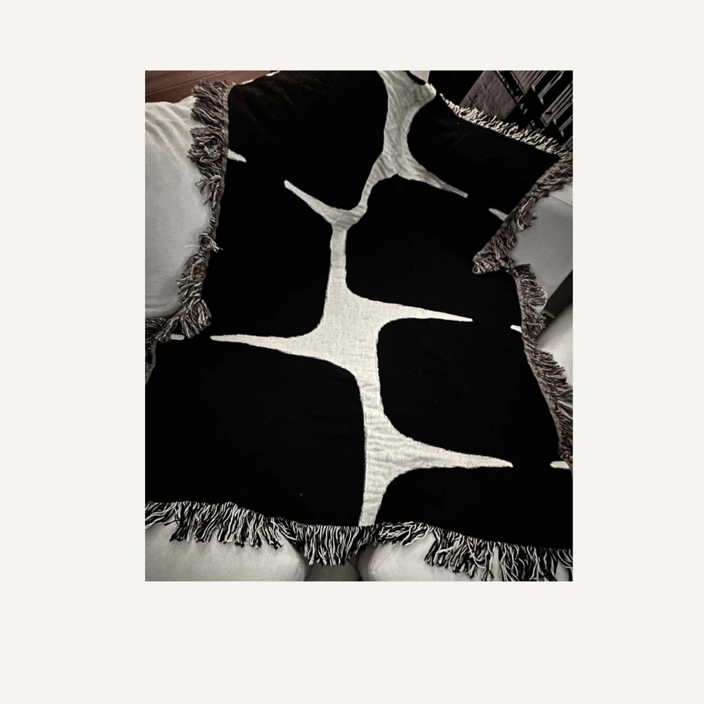 🔥Midcentury Modern 100% Cotton Jacquard Throw- SAMPLE SALE🔥